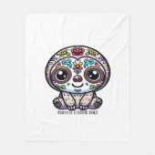 Dia de los Muertos Sloth Actief T-shirt Fleece Deken (Voorkant)