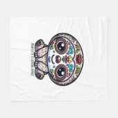 Dia de los Muertos Sloth Actief T-shirt Fleece Deken (Voorkant (Horizontaal))