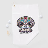 Dia de los Muertos Sloth Actief T-shirt Golfhanddoek (Insitu)