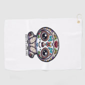Dia de los Muertos Sloth Actief T-shirt Golfhanddoek (Horizontaal)