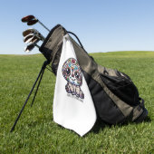 Dia de los Muertos Sloth Actief T-shirt Golfhanddoek (Groen)