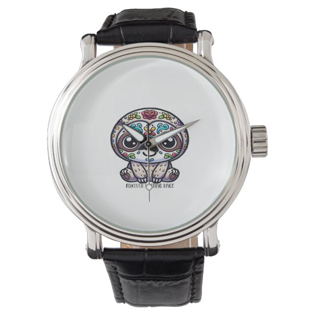 Dia de los Muertos Sloth Actief T-shirt Horloge (Voorkant)