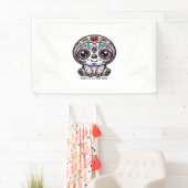 Dia de los Muertos Sloth Actief T-shirt Spandoek (Insitu)