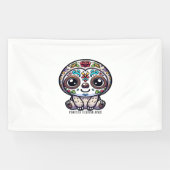 Dia de los Muertos Sloth Actief T-shirt Spandoek (Horizontaal)