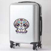 Dia de los Muertos Sloth Actief T-shirt Sticker (Koffer)
