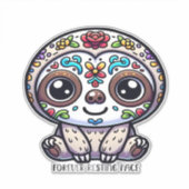 Dia de los Muertos Sloth Actief T-shirt Sticker (Voorkant)
