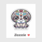 Dia de los Muertos Sloth Actief T-shirt Sticker (Vel)