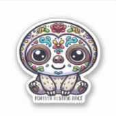 Dia de los Muertos Sloth Actief T-shirt Sticker (Voorkant)