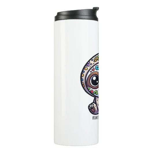 Dia de los Muertos Sloth Actief T-shirt Thermosbeker (Gedraaid links)