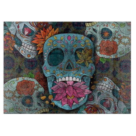 Dia De Los Muertos Snijplank (Voorkant)