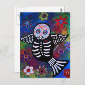 DIA DE LOS MUERTOS SPARROW BIRD BRIEFKAART (Voorkant / Achterkant)