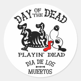 Dia de los Muertos spelen in dode hond sticker