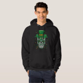 Dia De Los Muertos St Patty's Day Irish Flower Par Hoodie (Voorkant volledig)