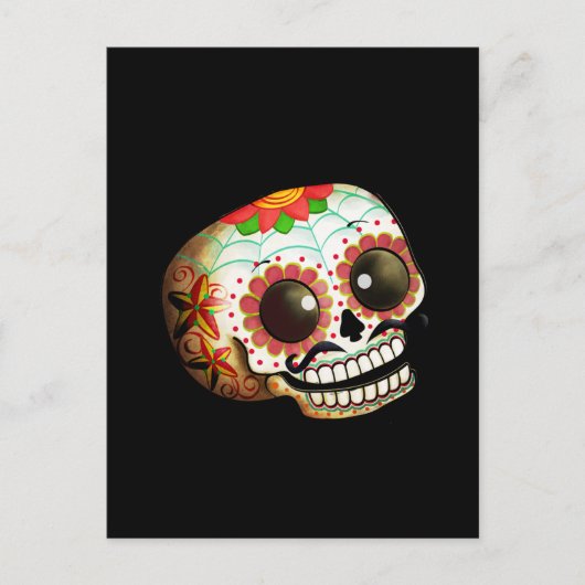 Dia de Los Muertos Sugar Skull Art Briefkaart (Voorkant)