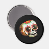 Dia de Los Muertos Sugar Skull Art Magneet (Voorkant / Achterkant)