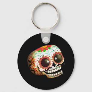 Dia de Los Muertos Sugar Skull Art Sleutelhanger