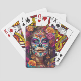 Dia de los Muertos Sugar Skull Beauty Pokerkaarten