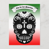 dia de los muertos sugar skull briefkaart (Voorkant)