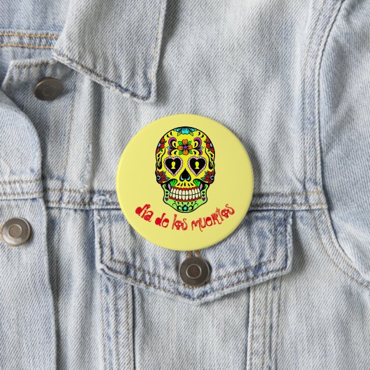 Dia de los muertos - Sugar Skull Button (In situ)