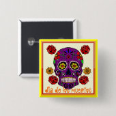 Dia de los muertos - Sugar Skull Button (Voorkant /achterkant)