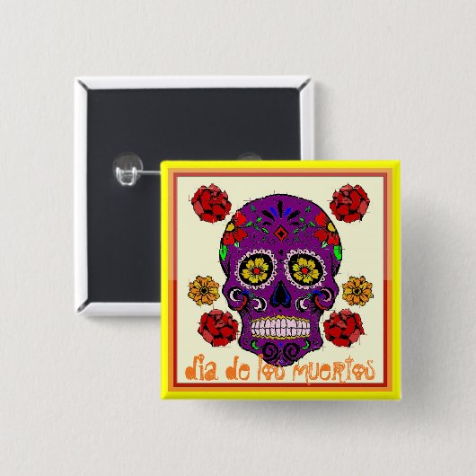 Dia de los muertos - Sugar Skull Button (Voorkant /achterkant)