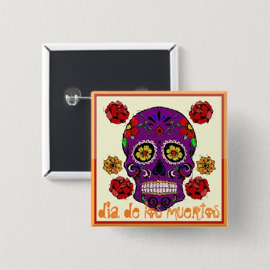 Dia de los muertos - Sugar Skull Button (Voorkant /achterkant)