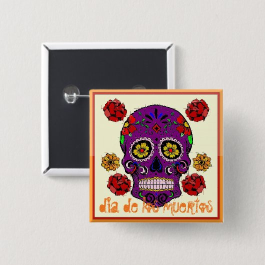 Dia de los muertos - Sugar Skull Button (Voorkant /achterkant)