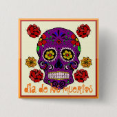 Dia de los muertos - Sugar Skull Button (Voorkant)