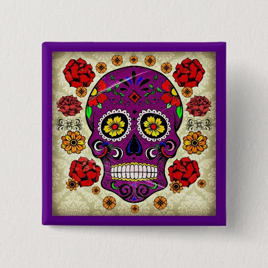 Dia de los muertos - Sugar Skull Button (Voorkant)