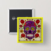 Dia de los muertos - Sugar Skull Button (Voorkant /achterkant)