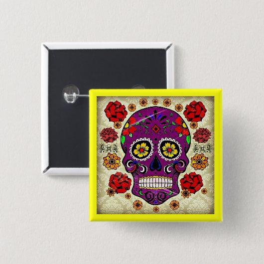 Dia de los muertos - Sugar Skull Button (Voorkant /achterkant)
