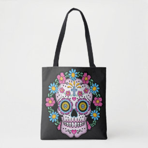 Dia de los Muertos Sugar Skull Canvas tas