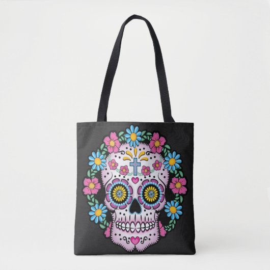 Dia de los Muertos Sugar Skull Canvas tas (Voorkant)