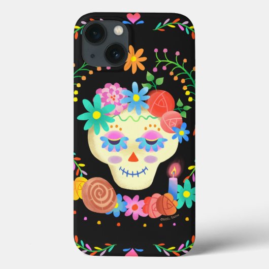 Dia de los Muertos Sugar Skull Case-Mate iPhone Case (Achterkant)