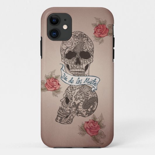 Dia De Los Muertos Sugar Skull Case-Mate iPhone Case (Achterkant)