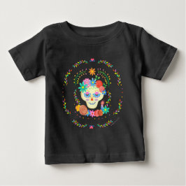 Día de los Muertos Sugar Skull Circular Design