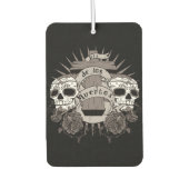 Dia De Los Muertos Sugar Skull Cross-Rozen Luchtverfrisser (Voorkant)