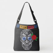 Dia De Los Muertos Sugar Skull Crossbody Tas (Voorkant)