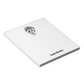 Dia de Los Muertos, Sugar Skull, Custom Notitieblo Notitieblok (Schuin)