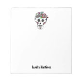 Dia de Los Muertos, Sugar Skull, Custom Notitieblo Notitieblok (Voorkant)