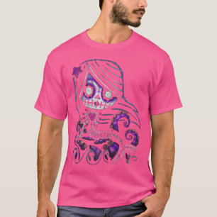 Dia de los Muertos Sugar Skull Emo Punk Gotisch Gr T-shirt