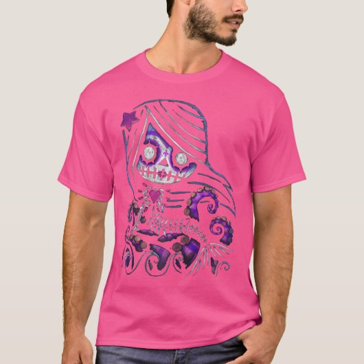 Dia de los Muertos Sugar Skull Emo Punk Gotisch Gr T-shirt (Voorkant)
