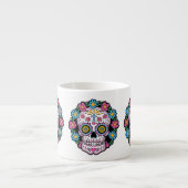 Dia de los Muertos Sugar Skull Espresso Kop (Voorkant)