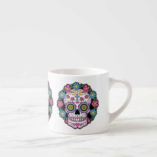Dia de los Muertos Sugar Skull Espresso Kop (Rechts)