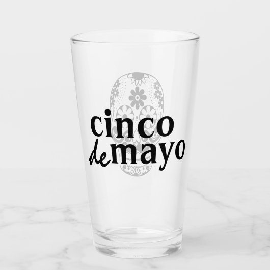 Dia de los Muertos Sugar Skull Glas (Voorkant)