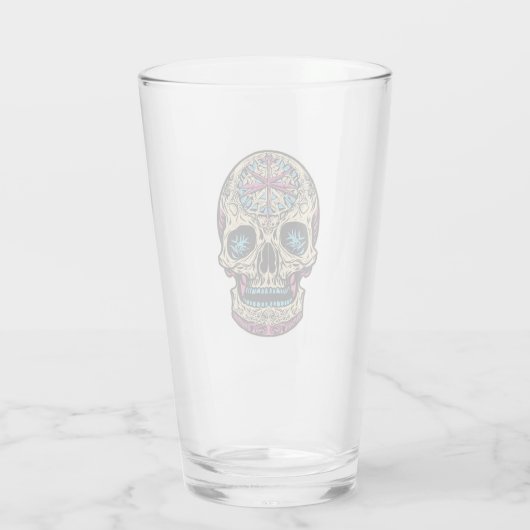 Dia De Los Muertos Sugar Skull Glas (Achterkant)