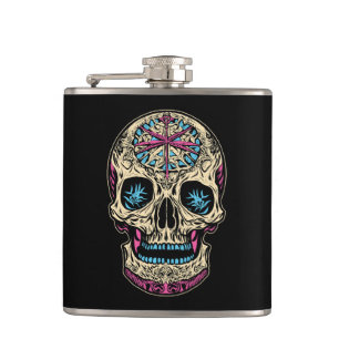 Dia De Los Muertos Sugar Skull Heupfles
