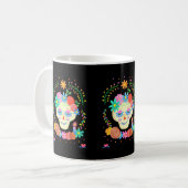 Día de los Muertos Sugar Skull Koffiemok (Voorkant links)