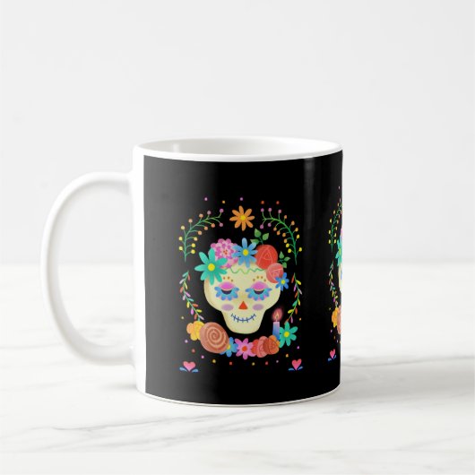Día de los Muertos Sugar Skull Koffiemok (Links)