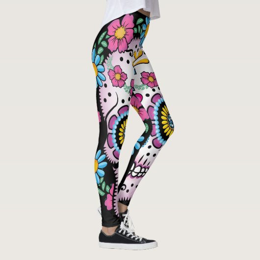 Dia de los Muertos Sugar Skull Leggings (Rechts)